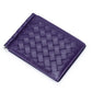 Women's & Men's & Authentic Leather Weave Gold Clip Ladies Wallets