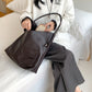 Women's Style Retro Relaxed Feeling Large Capacity Soft Tote Bags