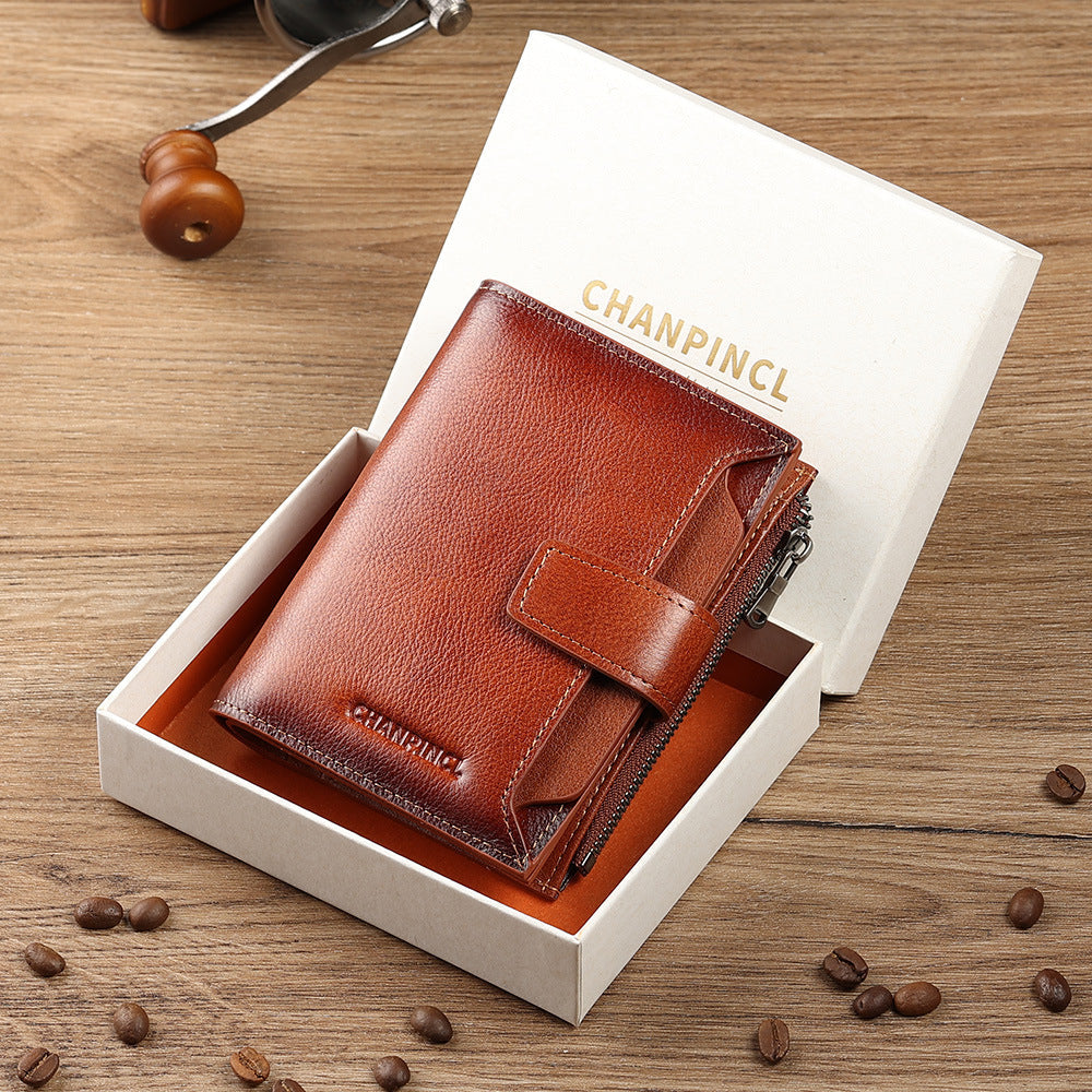 Men's Boxed Brushed Car Drawing License First Men's Wallets