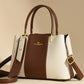 Women's Fashion Stitching Large Capacity Practical Temperament Handbags