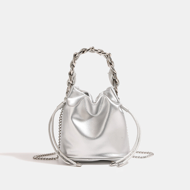 Sier Wandering Woven Chain Female Niche Crossbody Bags