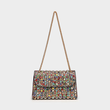 Women's Rhinestone Fashion Aura Bright Dionysian Portable Shoulder Bags