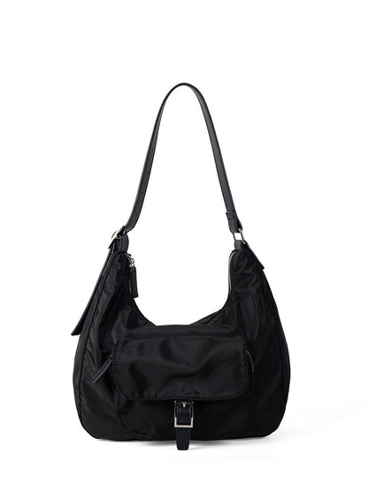 Women's Korean Niche Design Contrast Color Underarm Commute Large Armpit Bags