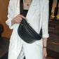 Women's Simple First Layer Cowhide Soft Disco Waist Packs