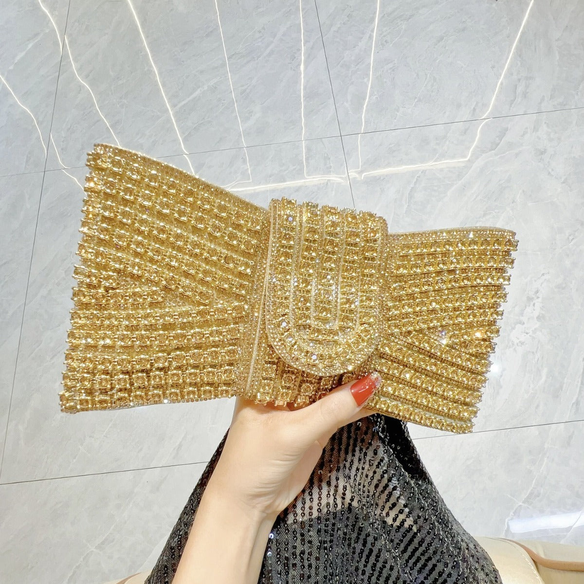 Retro High-grade Clutch Full Diamond Dinner Tote Bags