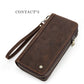 Men's Angel Retro Crazy Horse Leather Long Men's Wallets