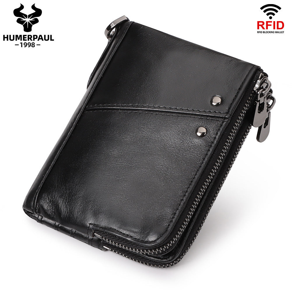 Multicolor Short Double Zipper Vertical Fashion Purses