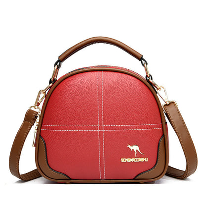 Women's High-grade Embroidery Thread Commute Soft Leather Crossbody Bags