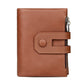 Men's Real Leather Zipper Swiping Cowhide Multiple Slots Men's Wallets