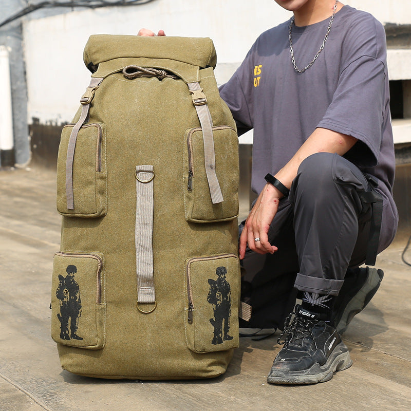 Men's Large Capacity Thickened Canvas Retro Fashion Backpacks
