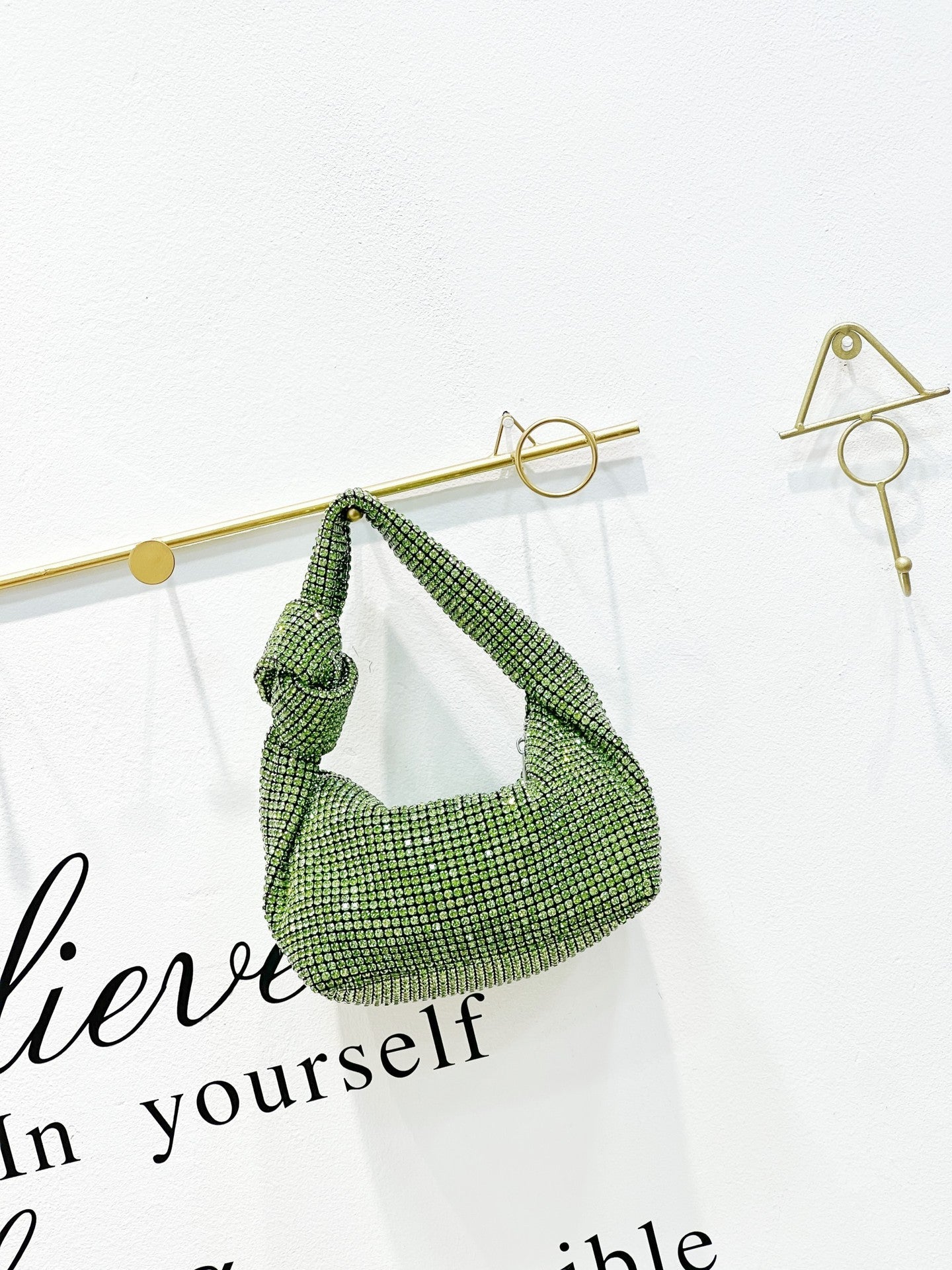 Women's Full Diamond Hot Rhinestone King Dinner Shoulder Bags