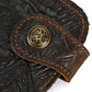 Men's Crazy Horse Leather Long Genuine Iron Men's Wallets