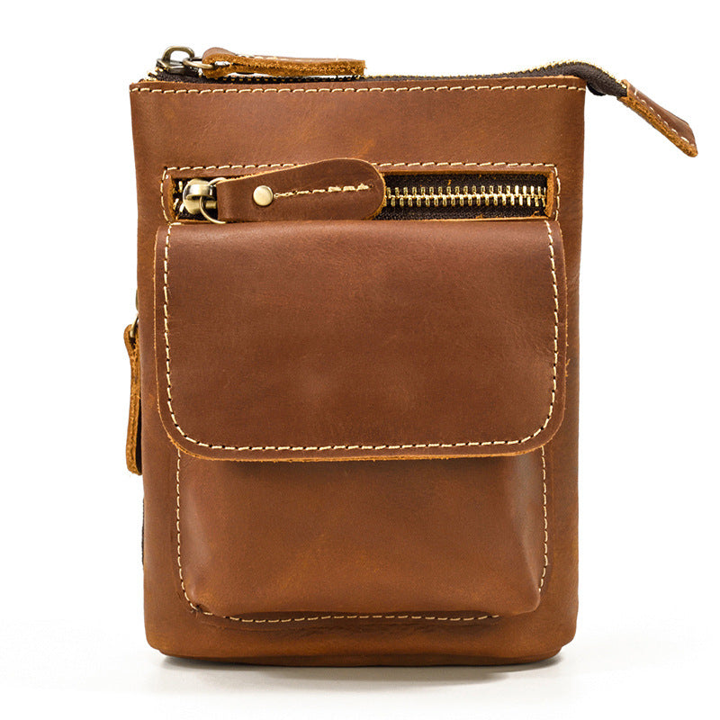 Men's Horse Leather First Layer Cowhide Hanging Men's Waist Packs