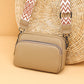 Women's First Layer Cowhide Fashion Simple Litchi Pattern Shoulder Bags