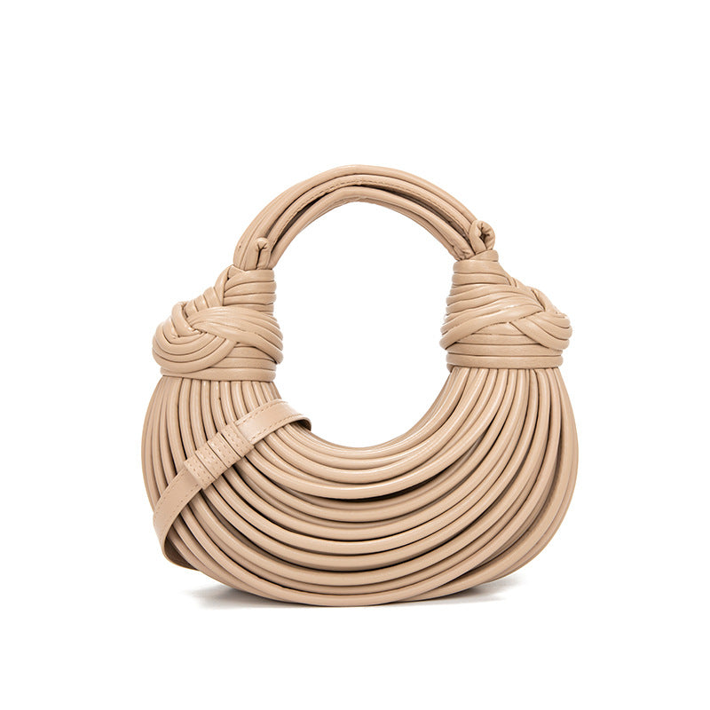 Women's Fashion Hand-woven Hand-held Niche Knotted Noodle Shoulder Bags