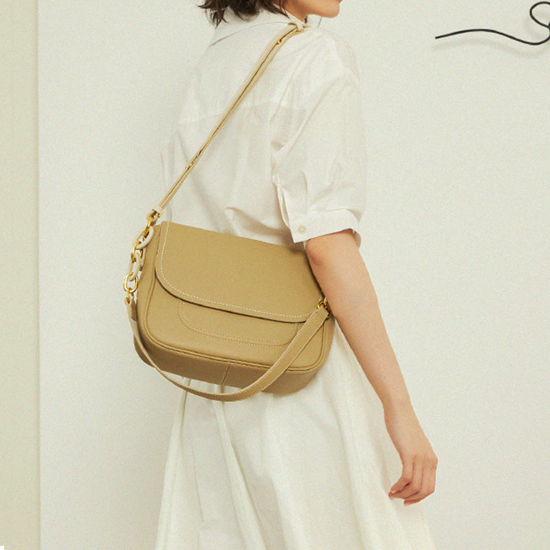 Cool Trendy High-grade Cowhide Underarm Fashion Crossbody Bags