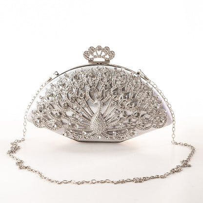 Flower Dinner Peacock Open Screen Rich Evening Bags