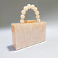 Women's Elegant Pearlescent Acrylic Beaded Wrist Hand-held Evening Bags