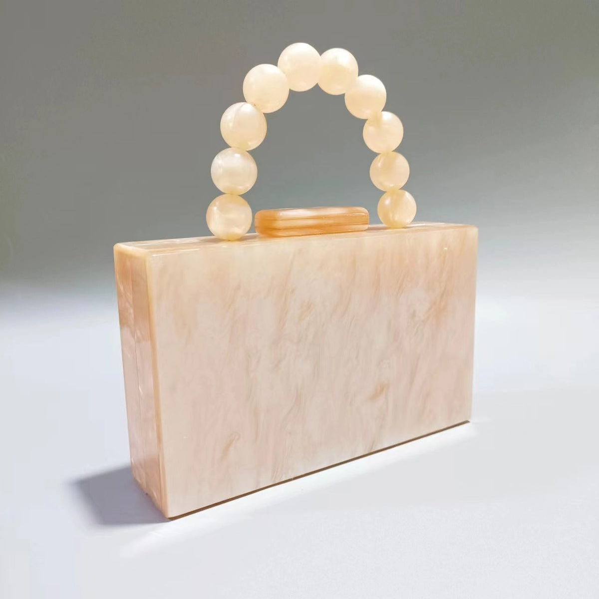 Women's Elegant Pearlescent Acrylic Beaded Wrist Hand-held Evening Bags