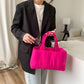 Women's Korean Style Solid Color Large Capacity Handbags