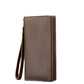 Men's Clutch Crazy Horse Leather Long Zipper Men's Wallets