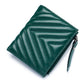 Women's Embroidered Folding Short Sheepskin Large Capacity Ladies Wallets