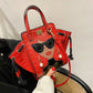 Women's Stone Pattern Cartoon Young Pearl Rivets Bags