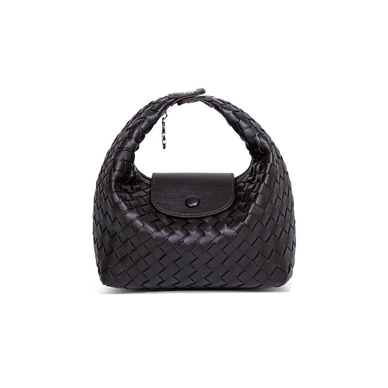 Women's Dragon Inlaid Woven Portable Selenodont Dumpling Armpit Bags