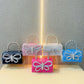French Glossy Silk Box Bow Dinner Handbags