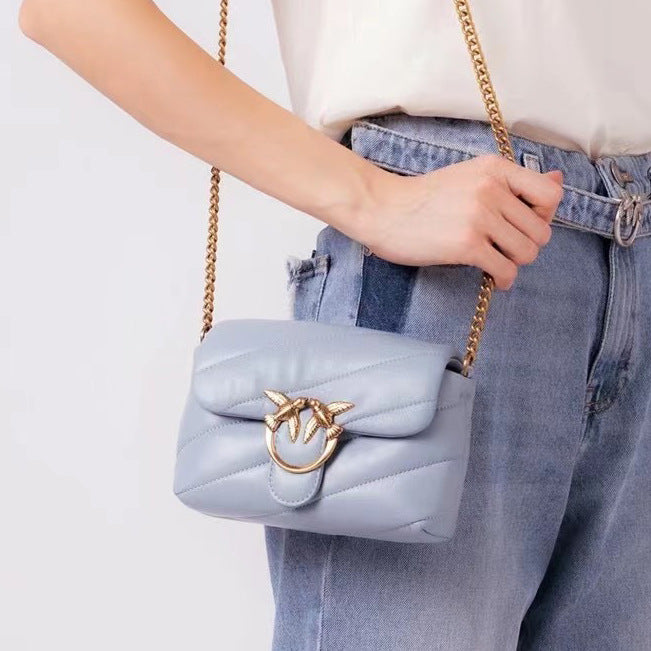 Women's High Quality Sheepskin Puff Pillow Chain Shoulder Bags