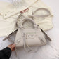 Women's Fashion Retro High Sense Black Commuter Crossbody Bags