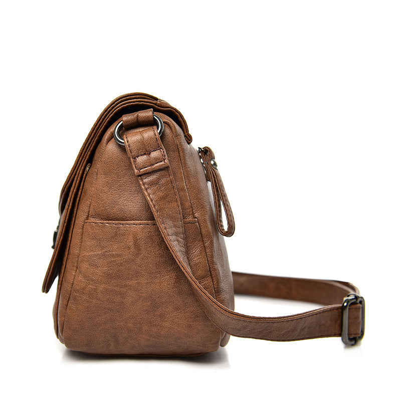 Women's Leather Popular Retro Fashion Western Style Shoulder Bags