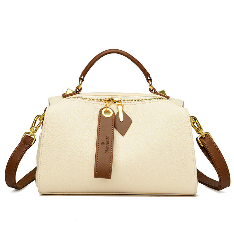 Women's Fashion Retro Textured Large Capacity Simple Bags