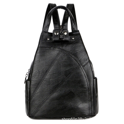 Women's Stylish Versatile Soft Leather Large Capacity Backpacks