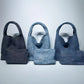 Women's Wind Snowflake Denim Woven Large Capacity Shoulder Bags