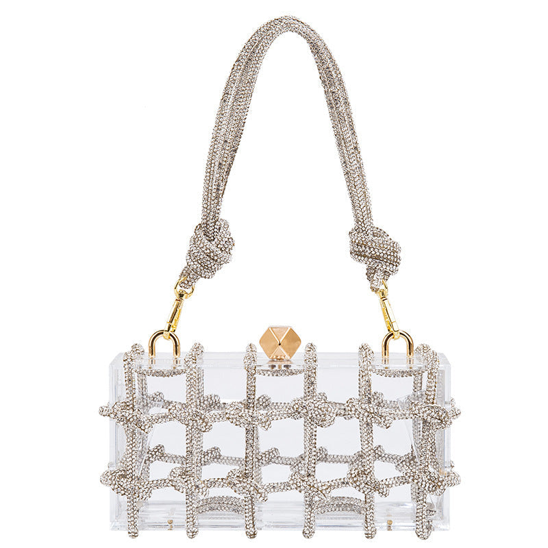 Storage Box Banquet Handcraft Braiding Rope Small Square Bags