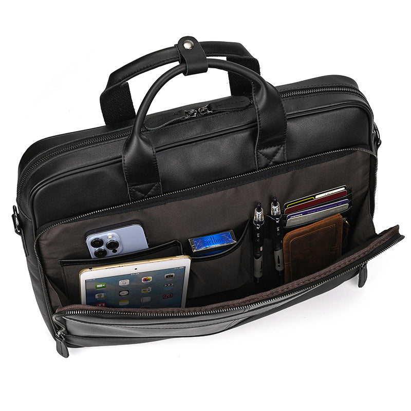 Men's Crazy Horse Leather Inch First Layer Men's Briefcases