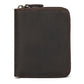 Men's Hot Leather Crazy Horse Zipper Short Ladies Wallets