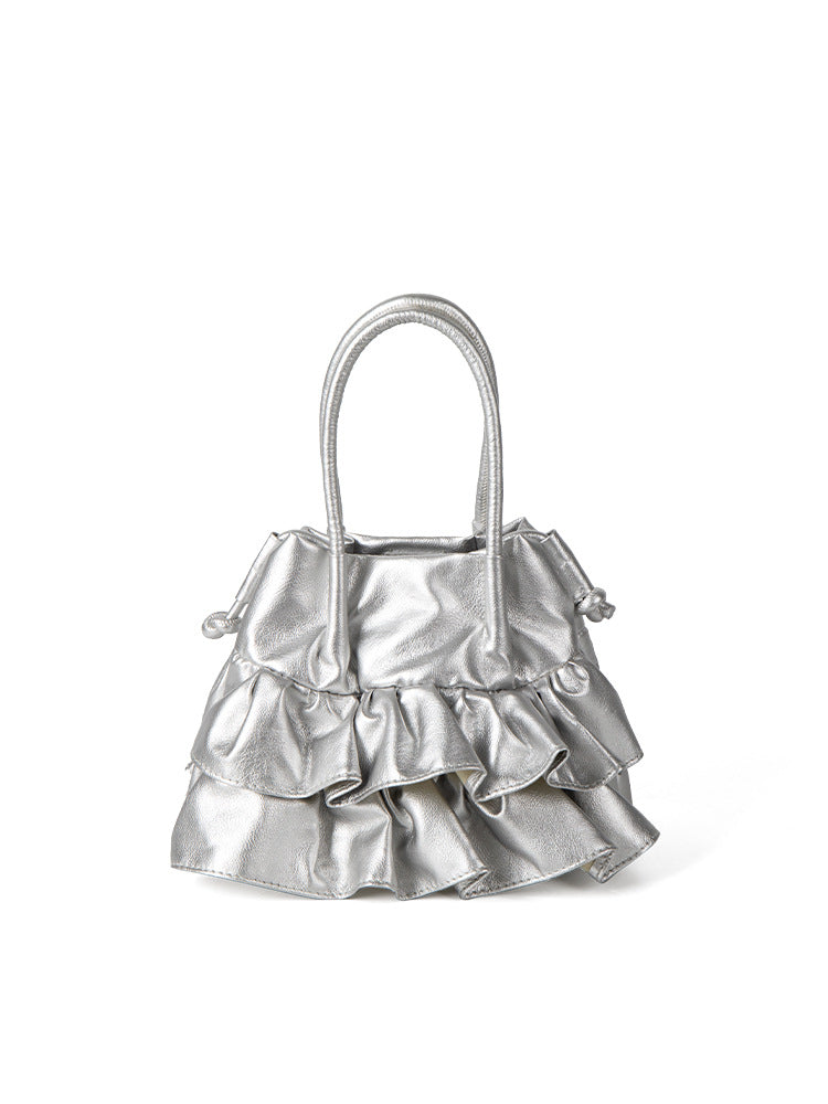 Women's Attractive Graceful Korean Pleated Ruffled Crossbody Bags