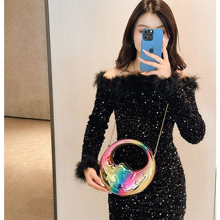 Women's Acrylic Moon Niche Creative Shape Handbags