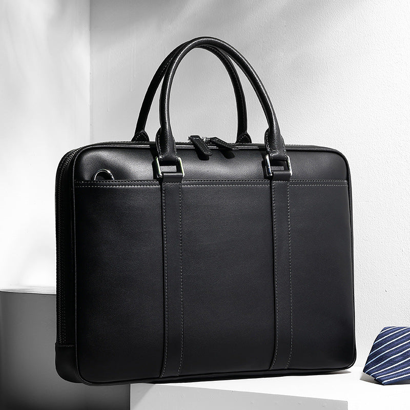 Men's Business Genuine Leather Hand-held Simple Men's Handbags