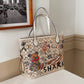 Women's Printed Bear Iti Versatile Large Capacity Handbags