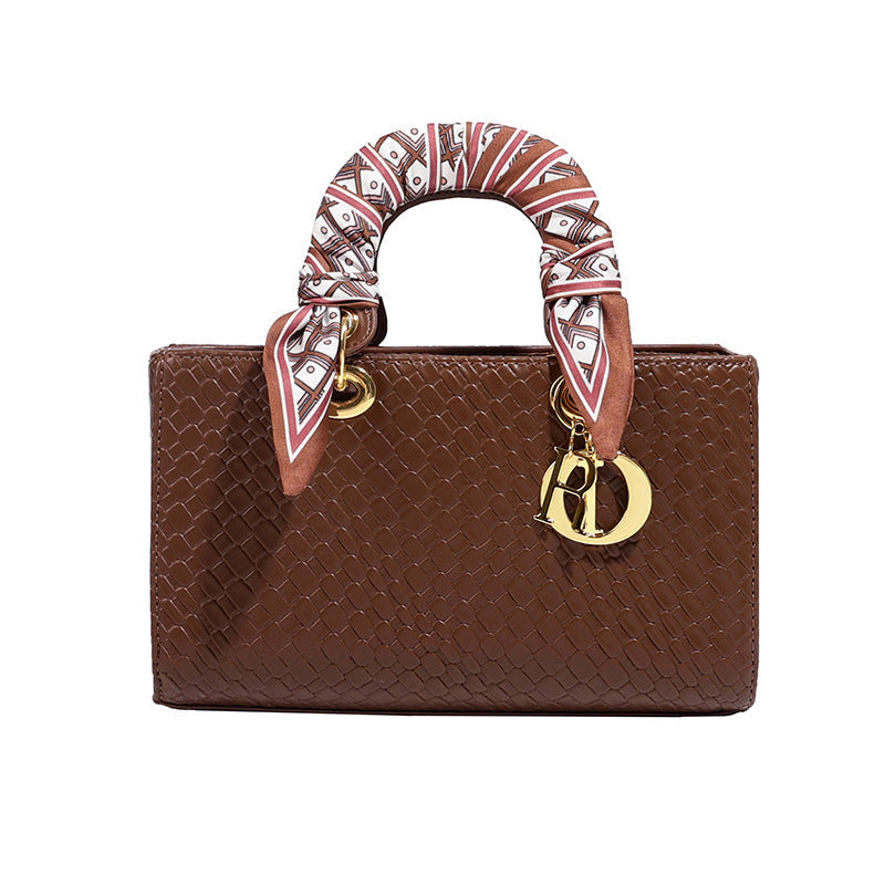 Women's High-grade Silk Scarf Woven Diana Portable Crossbody Bags