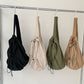 Artistic Nylon Drawstring Pleated Large Capacity Crossbody Bags