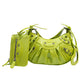 Women's Pleated Crescent Son Mother Retro Rivet Shoulder Bags