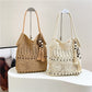 Women's Urban Simple Solid Color Hollow Beaded Shoulder Bags