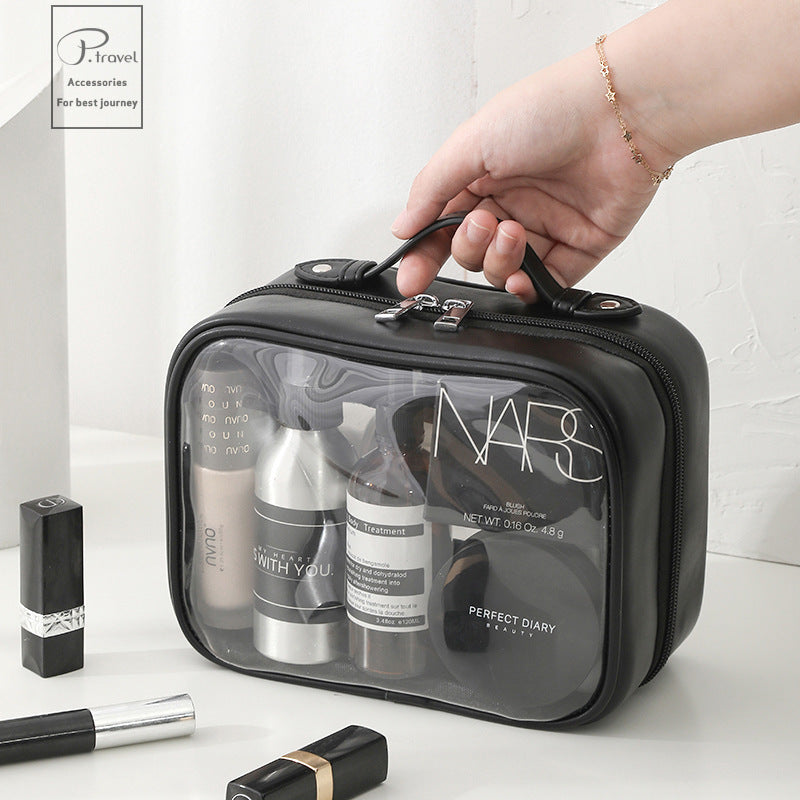 Women's Large Capacity Wash Waterproof Portable Partition Cosmetic Bags