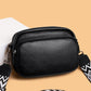 Women's Layer Cowhide Fashion Simple Litchi Pattern Shoulder Bags