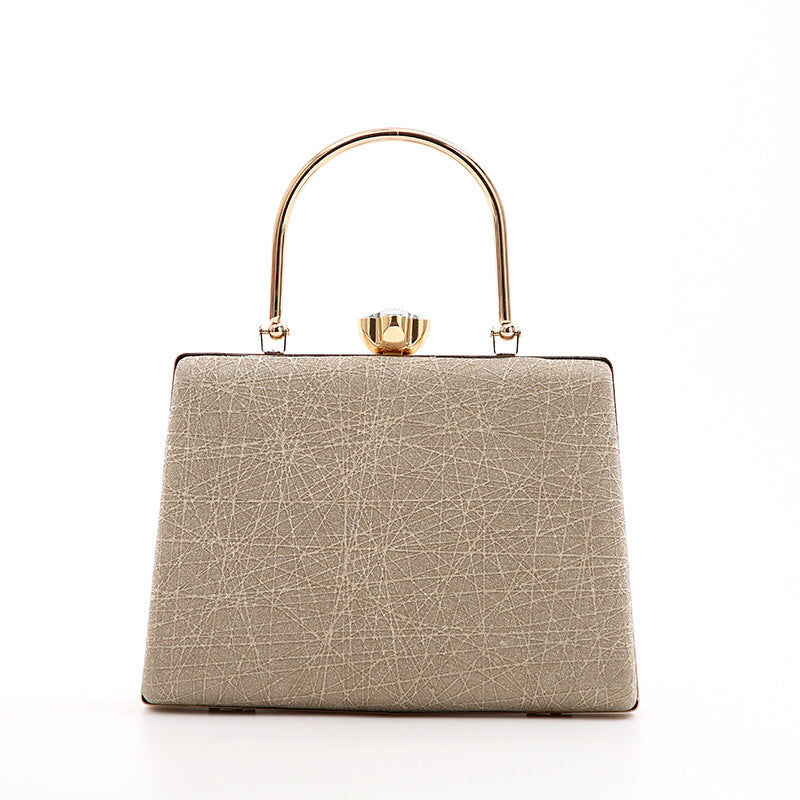 Shiny Simple Large Capacity Dinner Trapezoidal Evening Bags