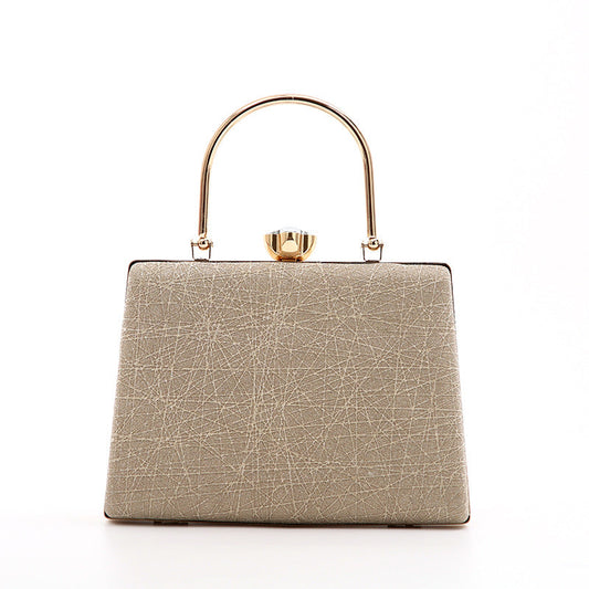 Shiny Simple Large Capacity Dinner Trapezoidal Evening Bags